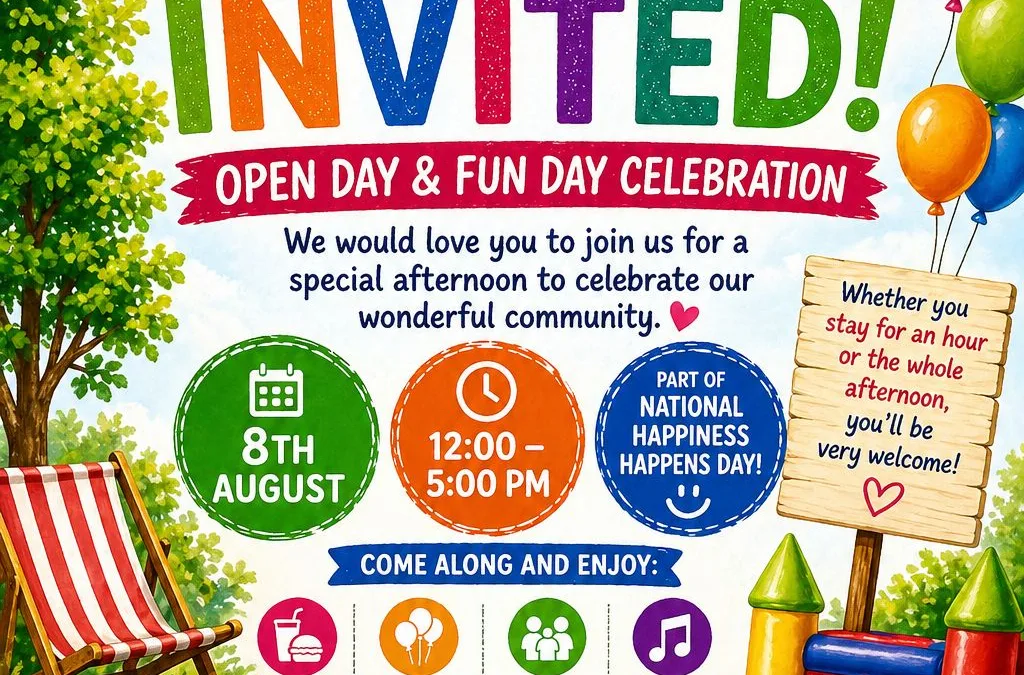 Open day & fun day celebration – You’re invited!